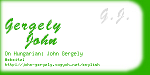 gergely john business card